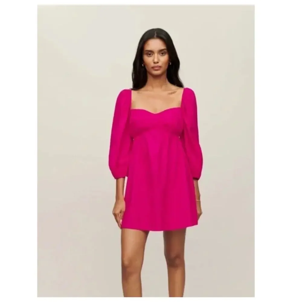 Reformation Farley Dress in Corvette Size 4 - Picture 4 of 7